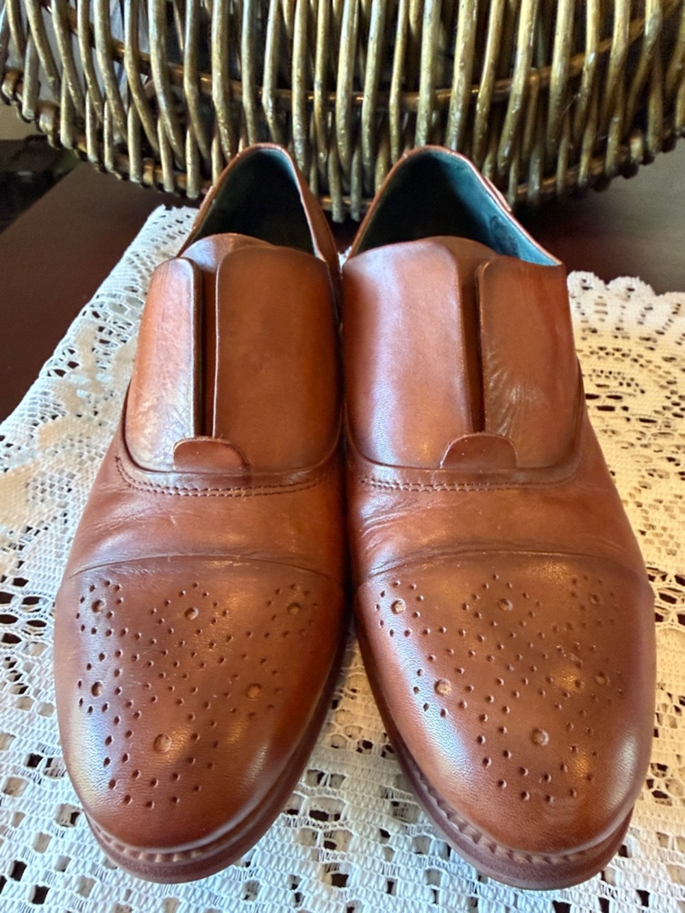 PIKOLINOS Women's Slip-On Leather Loafers in Cognac Brown - Picture 2 of 7